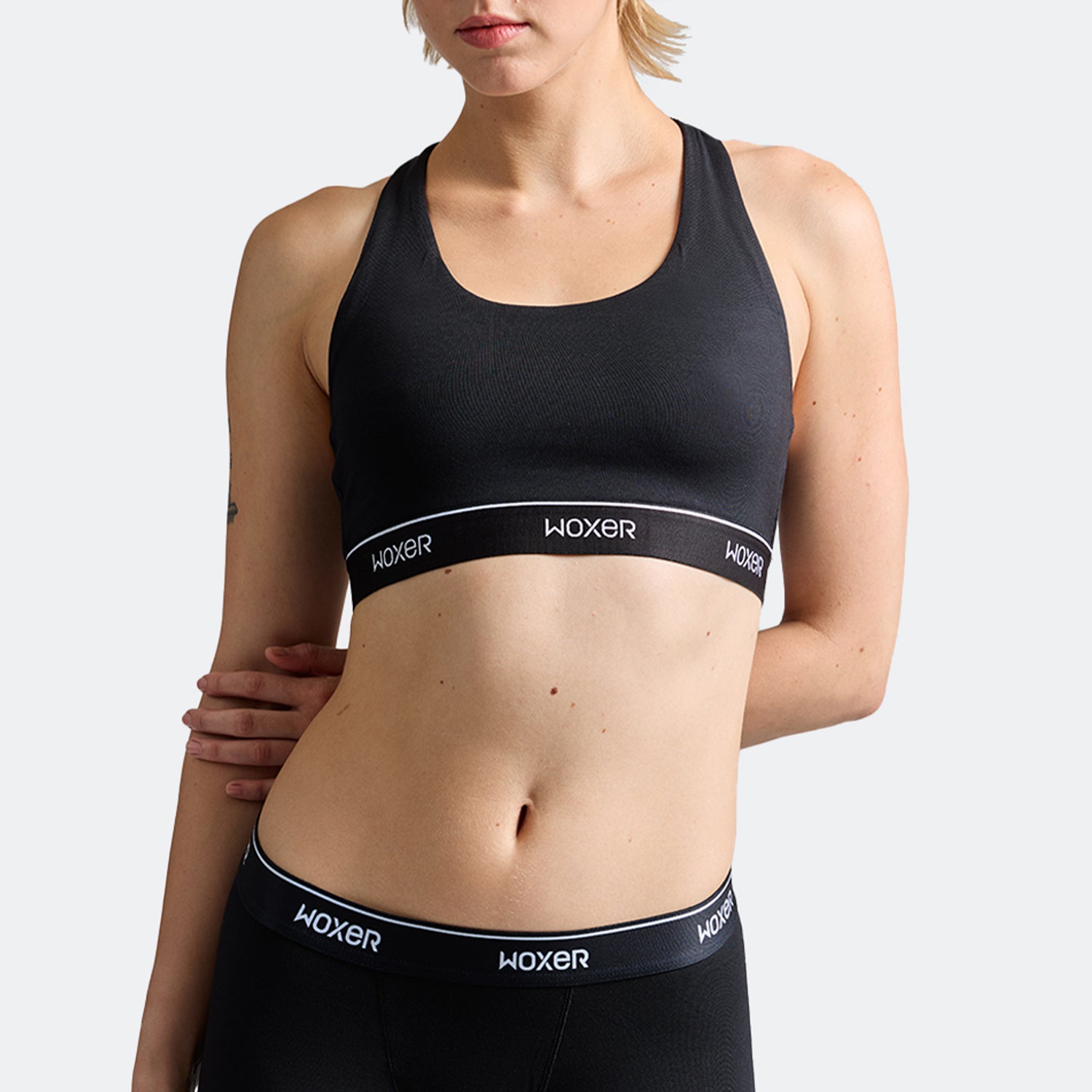 Boss 2.0 Black 2.0 | Stretchy Seamless Sports Bras | Woxer