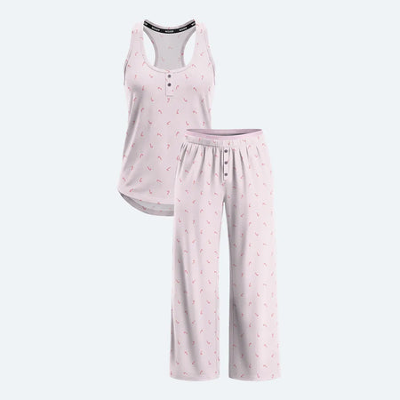 Loose Pants + Sleep Tank Candy Cane Ditsy Sleep Set