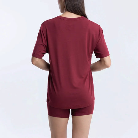 Sleep Joggers + Sleep Tee Claret Sleep Set