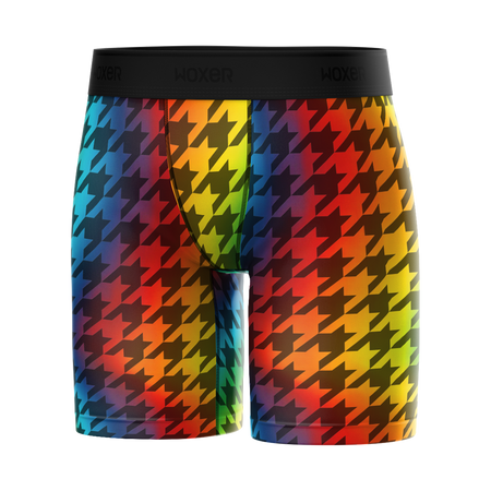 Biker High Waisted Pride Houndstooth