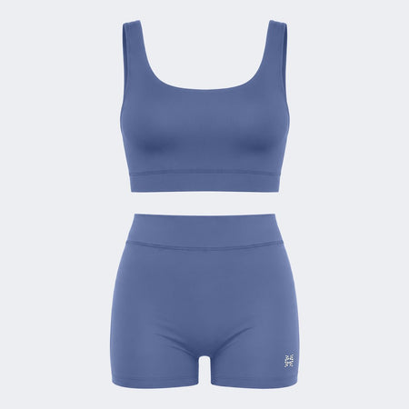 Swim Set Star High Waisted Boss Steel Blue