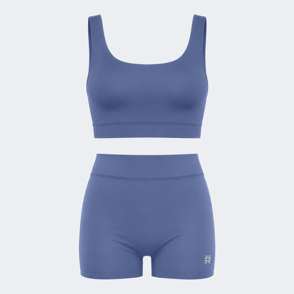 Swim Set Star High Waisted Boss Steel Blue