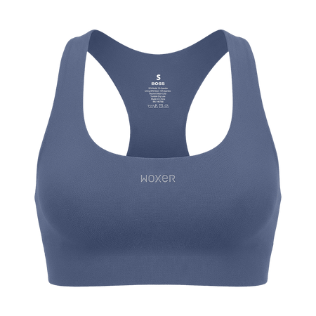 Win Boss Sports Bra Steel Blue
