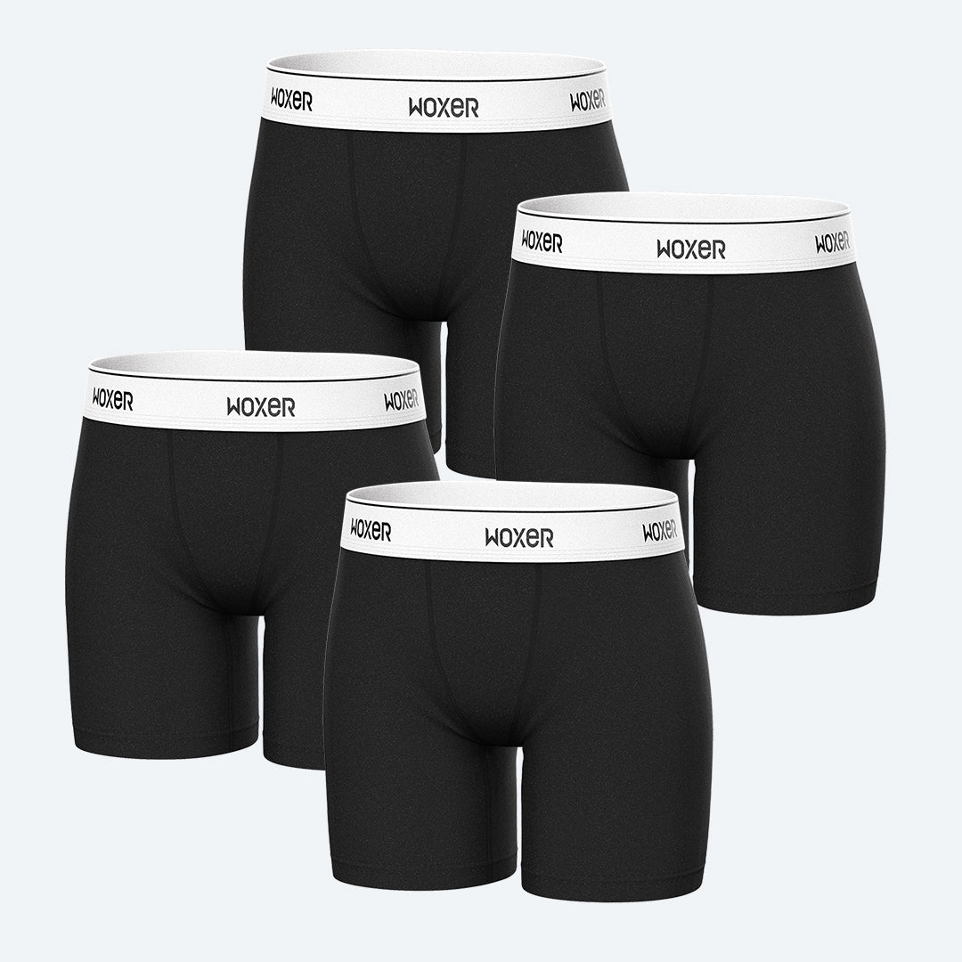 Baller High Waisted Black 4-Pack | Women's Boxer's & Boy Shorts | Woxer