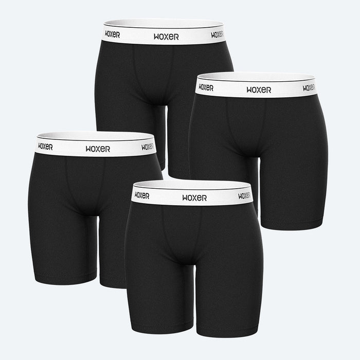 Biker Black 4-Pack | Women's Boxer's & Boy Shorts | Woxer