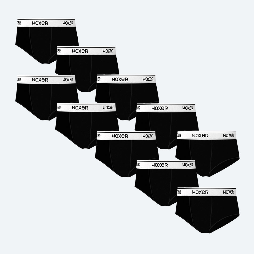 Classic Black 10Pack Women's Boxer's & Boy Shorts Woxer