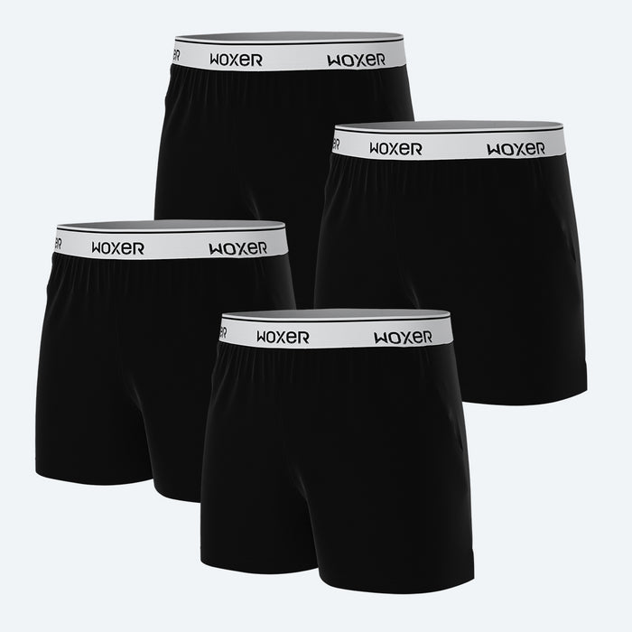 Dreamer Black 4 Pack, Boxer Briefs for Women, Girls Boxer Shorts