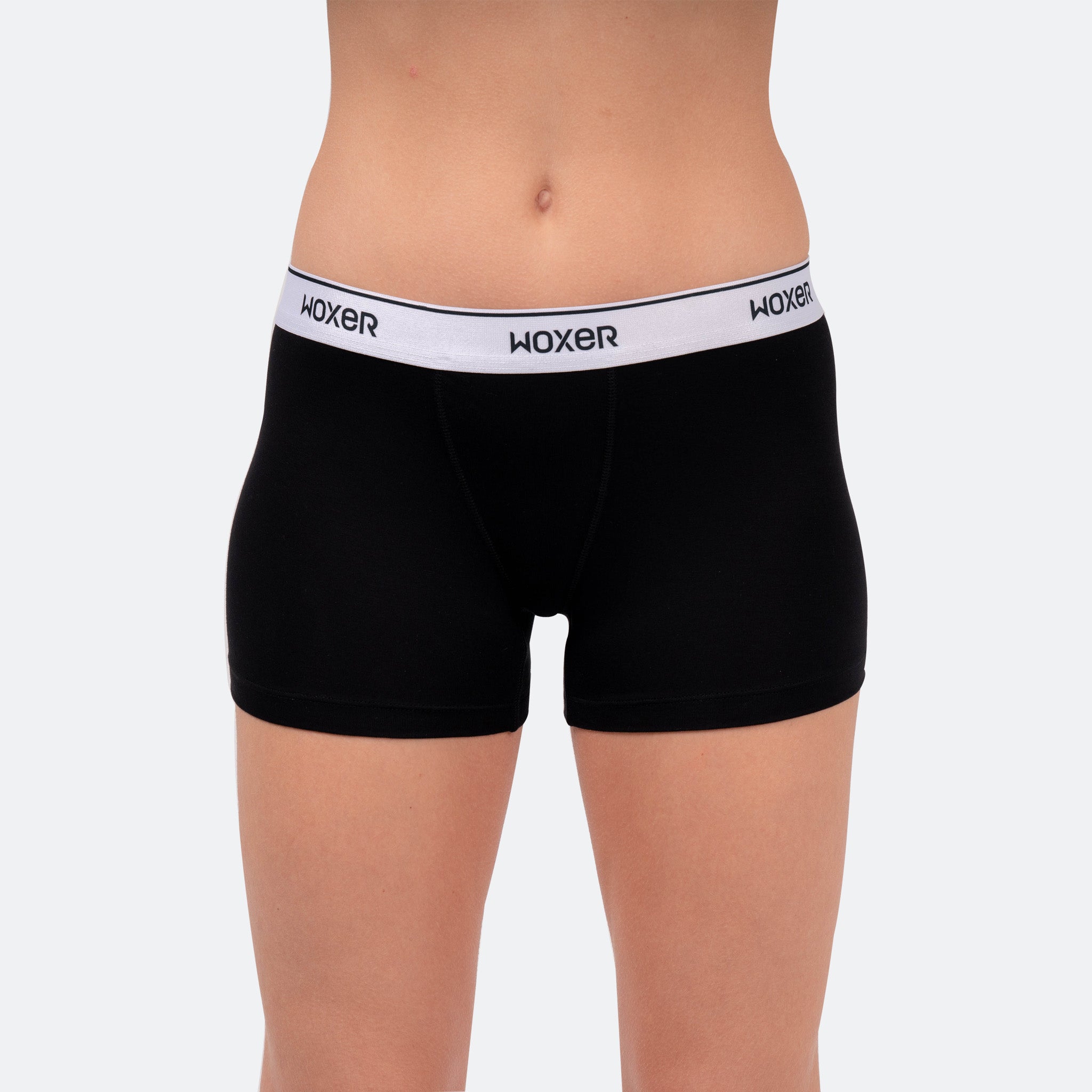 Buy Woxer Womens Boxer Briefs Underwear, Star 3” Boyshorts Panties Soft  Anti-Chafing, No Roll Inseam, Black 2.0, Large at